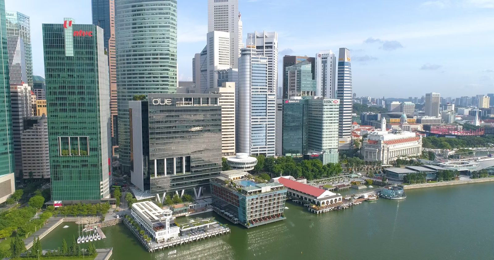 Aerial photography, Marina Bay Singapore