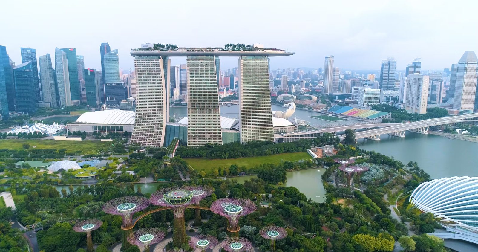 Aerial photography, Marina Bay Singapore