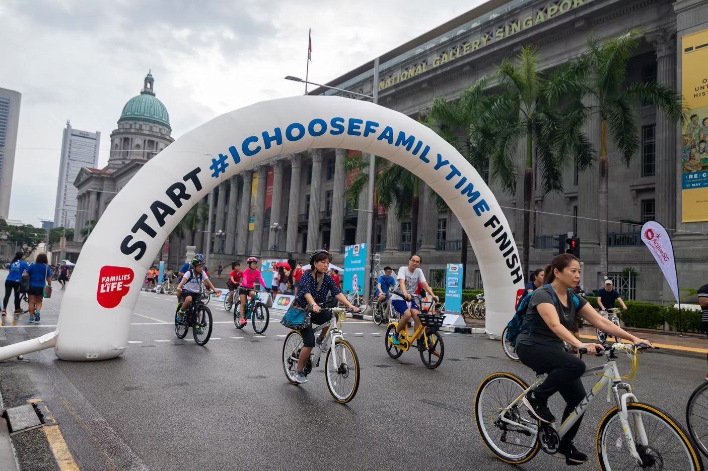 Community cycling event photography