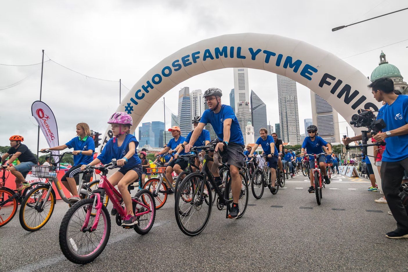 Community cycling event photography