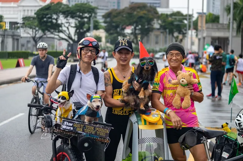 Community cycling event photography