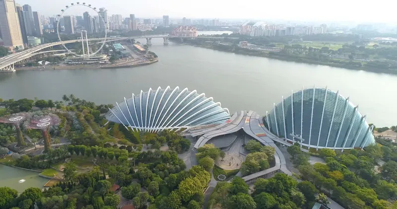 Aerial photography, Marina Bay Singapore